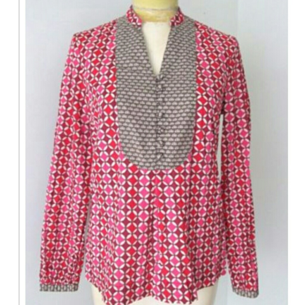 Boden 100% Cotton Tunic w/Button Accent Sz 10